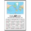Jumbo World Map Wall Calendar